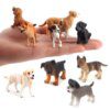 Figurine miniature chien en PVC – Modèle réaliste
