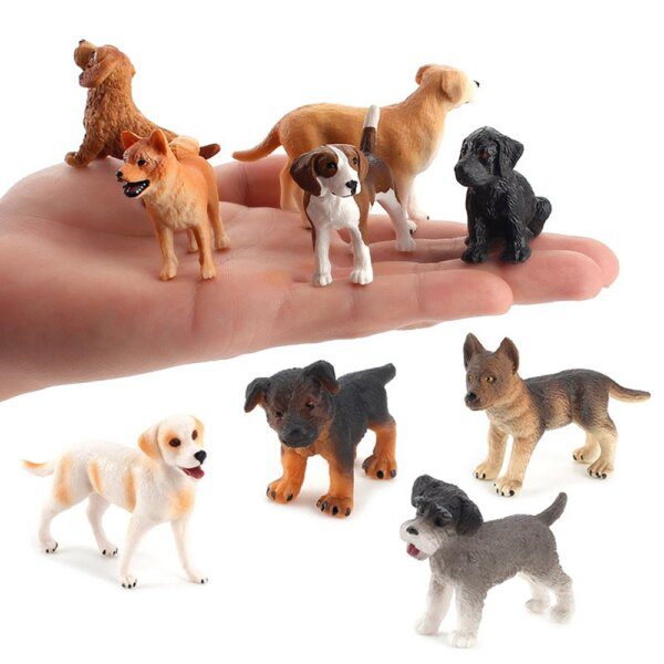 Figurine miniature chien en PVC – Modèle réaliste