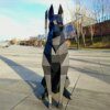 Sculpture Origami Doberman 3D – Papercraft géant fait main