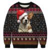 pull noel homme et femme, pull-over de réveillon et de vacances, imprimé chien