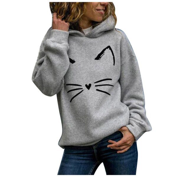 Sweat à capuche à manches longues pour femme