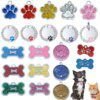 Étiquette d'identification pour animaux de compagnie, gravée gratuitement, nom Anti-perte, pendentif, accessoire pour collier de chien, chat, chiot