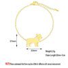 Bracelet à breloques en forme de bouledogue anglais pour femme