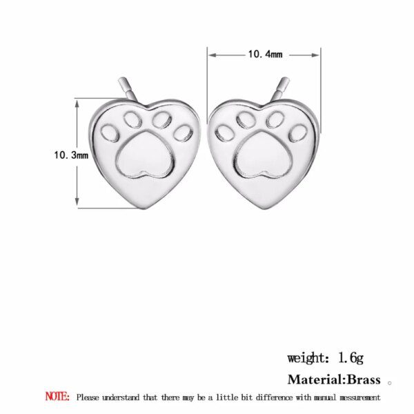 boucle oreille animaux pour femmes, bijoux mignons, imprimé patte d'animal, petit chien en saucisse, teckel, en forme de cœur