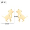 boucle d oreille en acier inoxydable pour femmes et filles, accessoires mignons, girafe, serpent, poisson, lapin, chat, bijoux, chien, abeille