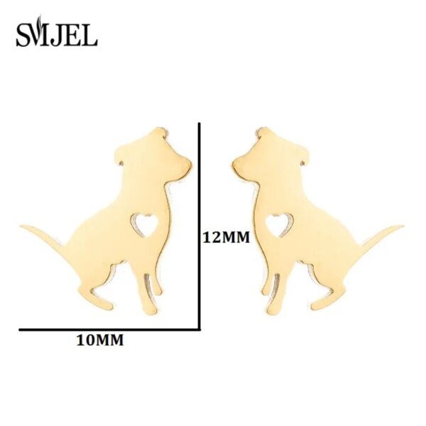 boucle d oreille en acier inoxydable pour femmes et filles, accessoires mignons, girafe, serpent, poisson, lapin, chat, bijoux, chien, abeille