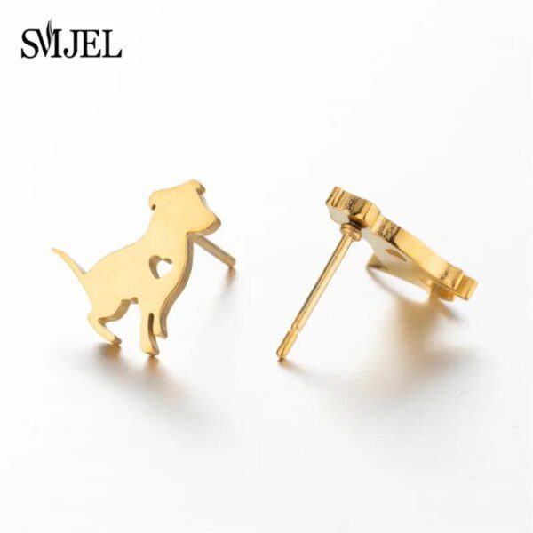 boucle d oreille en acier inoxydable pour femmes et filles, accessoires mignons, girafe, serpent, poisson, lapin, chat, bijoux, chien, abeille