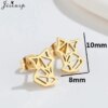 57463-014ac3.jpg boucle d oreille en acier inoxydable pour femmes et enfants, bijoux à la mode, renard, chien, tigre, cochon, écureuil