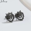 57575-50e793.jpg mini boucle d oreille en acier inoxydable pour femmes, bijoux mignons, chien, dinosaure, lapin, Lion, hibou, clous d'oreilles, vente en gros
