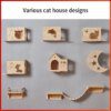 Cadre d'escalade mural en bois massif pour chat, arbre a chat mural 2023
