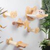 Cadre d'escalade mural en bois massif pour chat, arbre a chat mural 2023