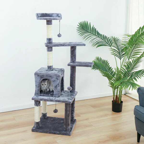 arbre à chat pour maine coon , maison, appartement, perchoir, divertissement, grattage pour chats