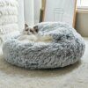 Lit d'hiver Long en peluche pour chat, couchage chat, niche 2 en 1 pour petit chien et chat