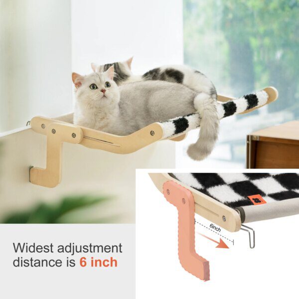 Hamac Ajustable pour Chat avec Matelas – Niche d’Intérieur