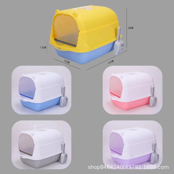 Bac à Litière pour Chat Anti-Éclaboussures – Urinoir Spacieux