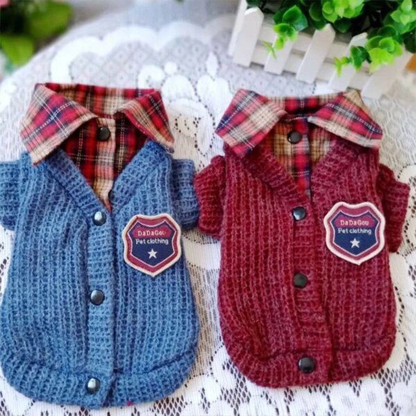 pull pour chien chaud tricoté pour vetement pour chien