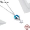 collier en argent Sterling 925 véritable pour femmes