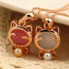 Collier bohème œil de chat pendentif en pierre, élégant 2023