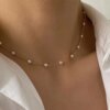 Collier ras du cou en perles Kpop couleur or, pour femmes, nouvelle collection 2023
