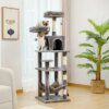 arbre a chat de luxe condo multicouche avec échelle pour chat