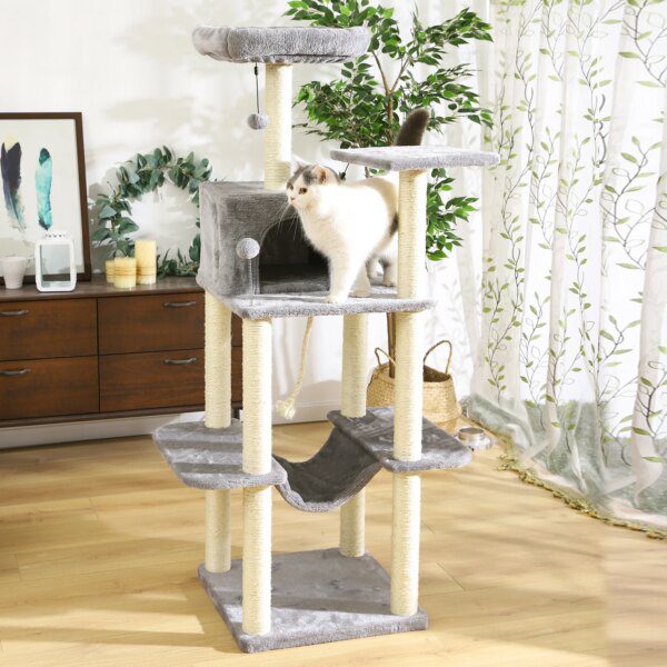 arbre a chat de luxe condo multicouche avec échelle pour chat
