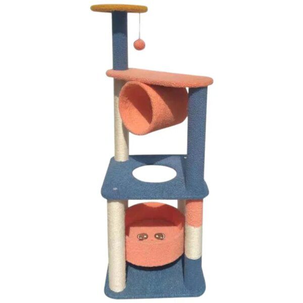 Arbre à chat multicouche en Sisal, avec échelle, avec perchoirs confortables