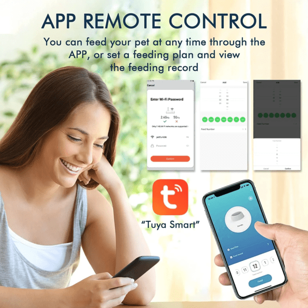 Distributeur de nourriture sèche Intelligent avec caméra vidéo 6L
