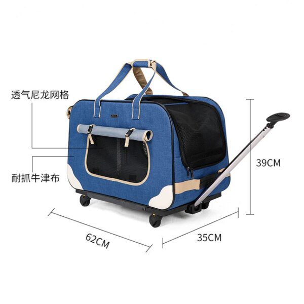 63946-f278cb.jpg Sac de transport à roulettes pour chat, pliable, respirant