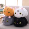 Peluche chat Coussin Tout Doux en Peluche d'Animaux pour Enfant