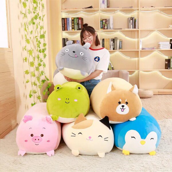 Peluche chat Coussin Tout Doux en Peluche d'Animaux pour Enfant