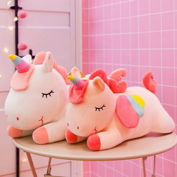 Peluche licorne géante Kawaii, poupées en peluche douce, Animal cheval