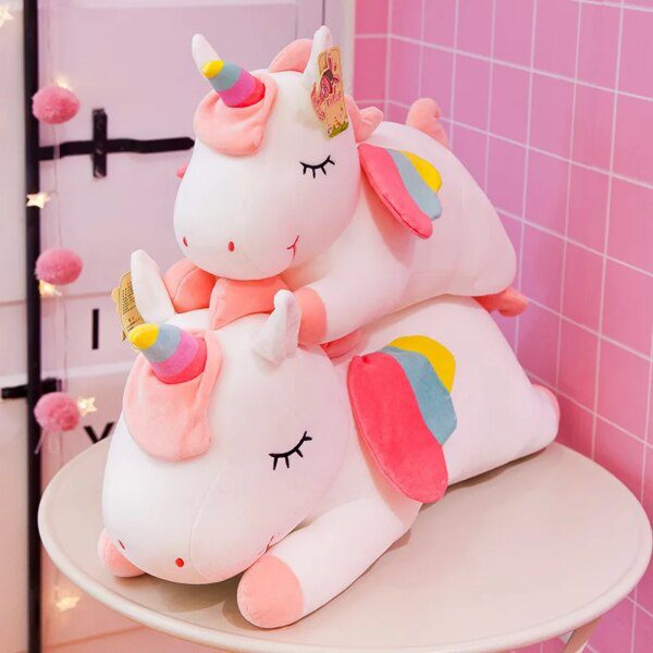 Peluche licorne géante Kawaii, poupées en peluche douce, Animal cheval