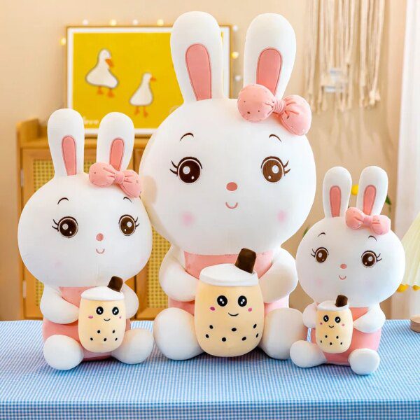 Peluche Boba lapin Kawaii en peluche jouet animaux en peluche thé au lait lapin doux