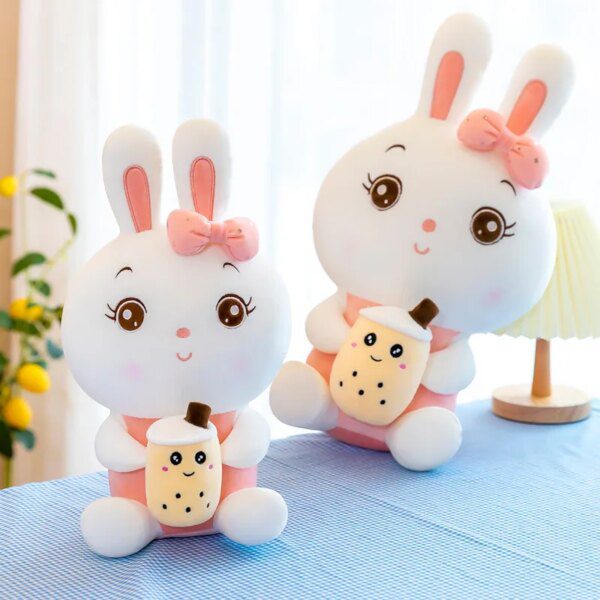 Peluche Boba lapin Kawaii en peluche jouet animaux en peluche thé au lait lapin doux