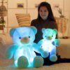 Peluche Ours  lumineux au design créatif, Teddy l'ourson avec lampe LED à lumière scintillante