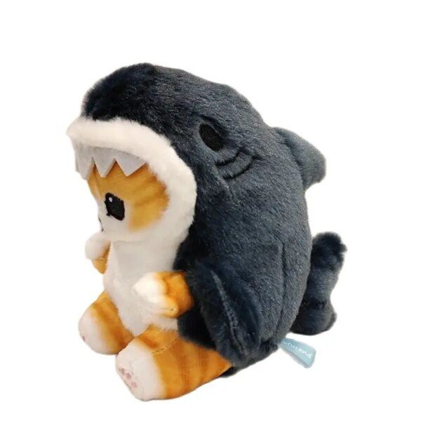 Peluche requin et chat frit, belle poupée pendentif pour sac de voiture