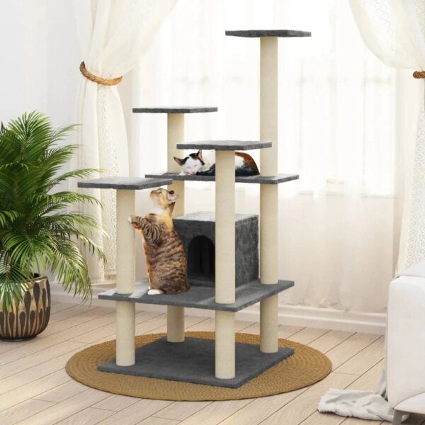 arbre a chat Griffoir pour chat avec poteaux en sisal, arbre à chat, meubles de condo de maison