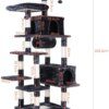 arbre a chat Poste à gratter pour chat, 203cm, jouet pour chat, escalade, cinéma
