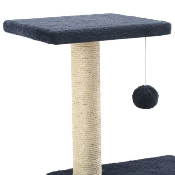 Arbre à chat avec griffoirs en sisal 65 cm Bleu foncé,Lit pour chat Jouet pour chat