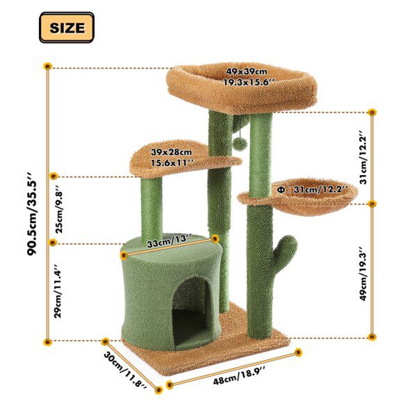 Grande Tour Arbre à Chat – Speedy Pet, Taille L, Gris