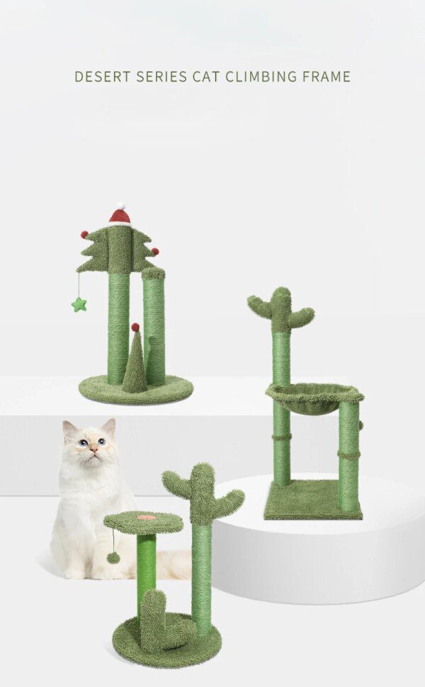 arbre a chat Corde en Sisal, serviette d'arbre, Cactus, poste à gratter, chaton, grattoir pour jeunes et adultes, hamac