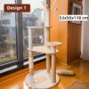 Arbre à chat en bois, tour avec lit pour chat