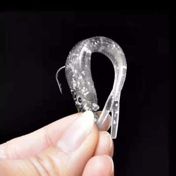 appat peche  - Lot d'appâts de pêche, leurre 3D yeux, appât souple, queue de fourche, appât souple