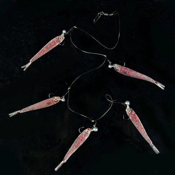 appat peche  - Lot d'appâts de pêche, leurre 3D yeux, appât souple, queue de fourche, appât souple