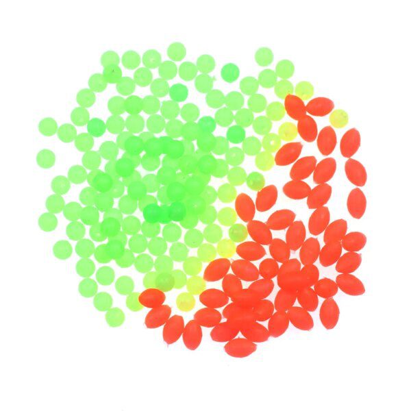perle fluorescente peche en caoutchouc souple lumineux, matériel de gréement