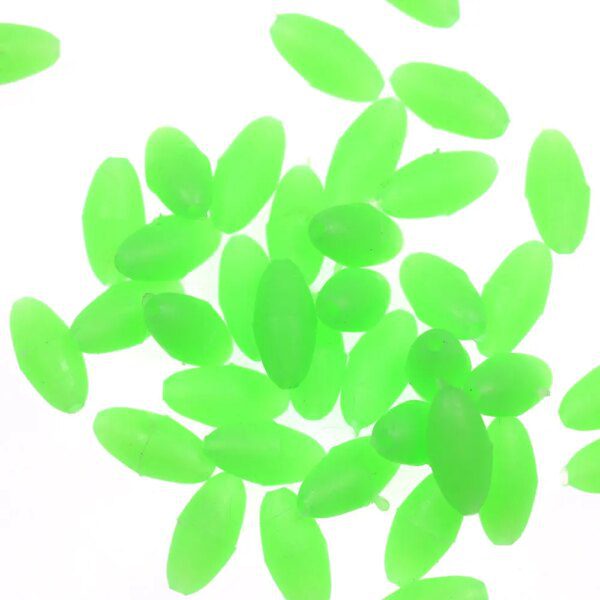 perle fluorescente peche en caoutchouc souple lumineux, matériel de gréement