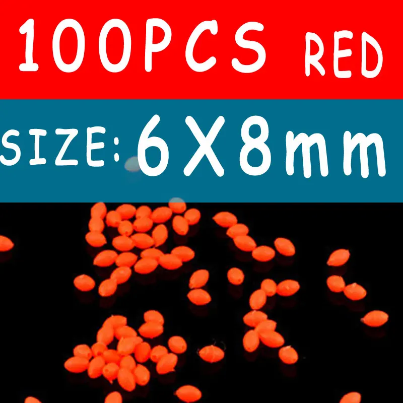 6x8mm 100pcs red