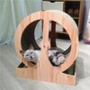Roue d’Exercice & Parc de Jeux pour Chat – Tunnel, Grattoir et Jouets Interactifs