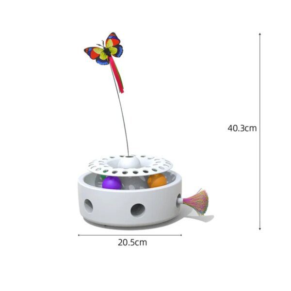 jouet pour chat rotatif automatique pour chat, boule en plastique colorée en forme d'animal
