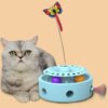 jouet pour chat rotatif automatique pour chat, boule en plastique colorée en forme d'animal